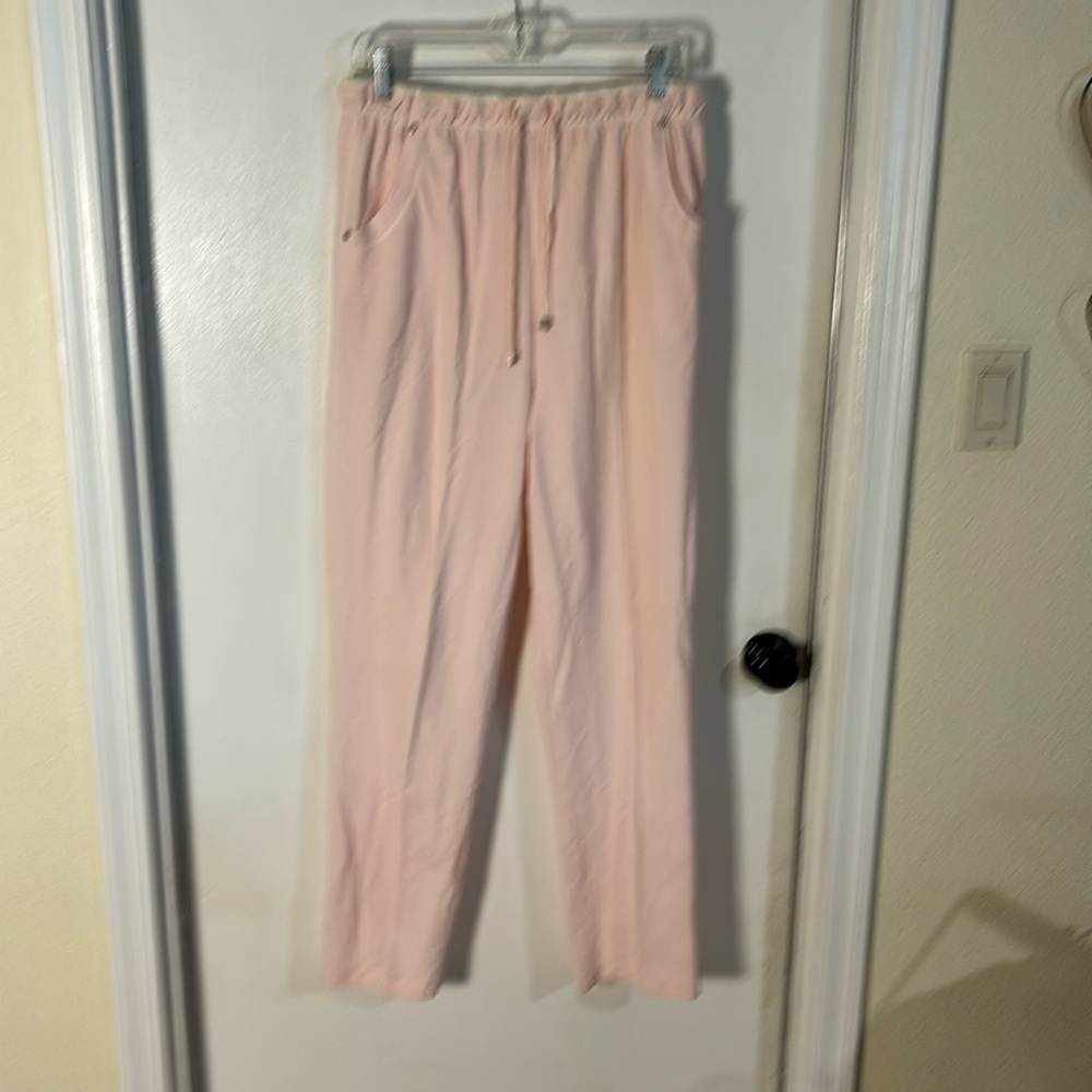 NWT Liz Claiborne pink light weight pants with drawstrings